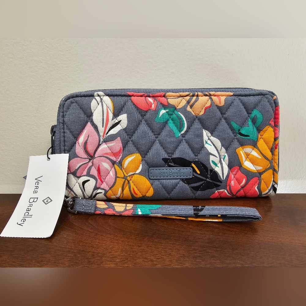 Vera Bradley Floral Quilted Wristlet Wallet